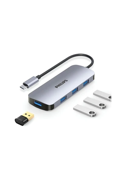 Philips Swr1651b Type-c To 4 Portlu Usb-a 3.2 Hub Çoklayıcı