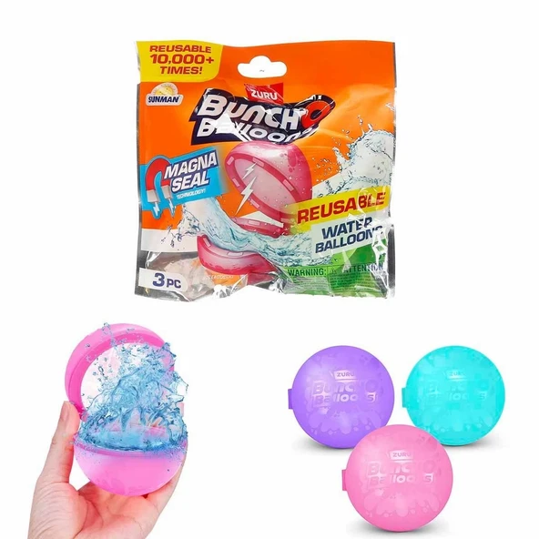 Bunch O Balloons Yeniden Kullanılabilir 3 lü Su Balonu