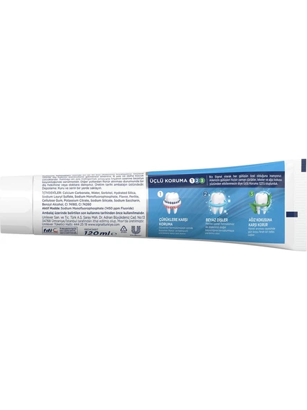 Signal Diş Macunu Üçlü Koruma 120 Ml x 3 Adet - 4