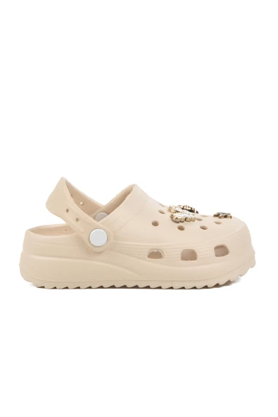 Ayakmod Ekru Hafif Kız Çocuk Sabo Terlik 205 F ürün görseli