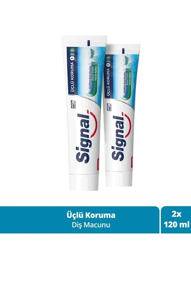 Signal Diş Macunu Üçlü Koruma 120 Ml x 2 Adet - 2