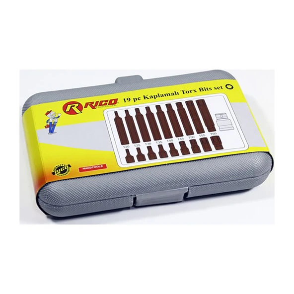 Rico 19 Parça Kaplamalı Delikli Torx Bits Seti  0003 - 3