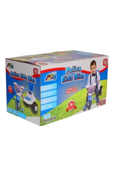 Enhoştoys Enhoş Toys Üç Tekerlekli İlk Bisikletim Polis Bebek Bisikleti - 3