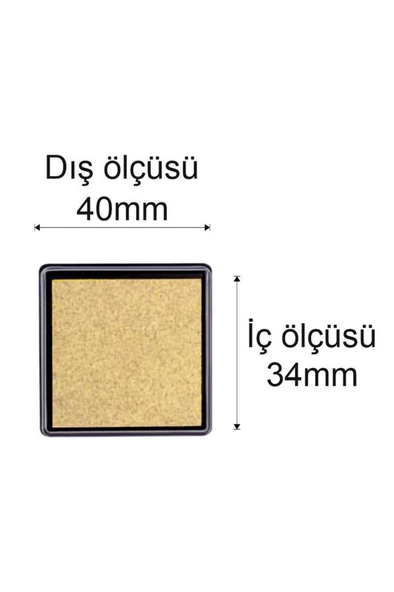 Gold Mürekkepli Baskı Pedi 40*40mm Çabuk Kuruyan Su Bazlı - 2
