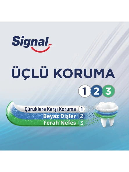 Signal Diş Macunu Üçlü Koruma 120 Ml x 3 Adet - 6