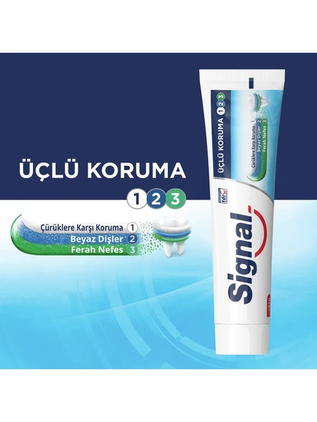 Signal Diş Macunu Üçlü Koruma 120 Ml x 3 Adet - 5