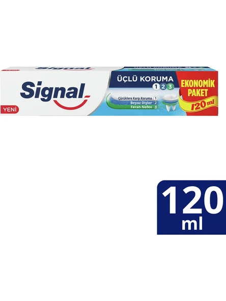 Signal Diş Macunu Üçlü Koruma 120 Ml x 3 Adet - 2