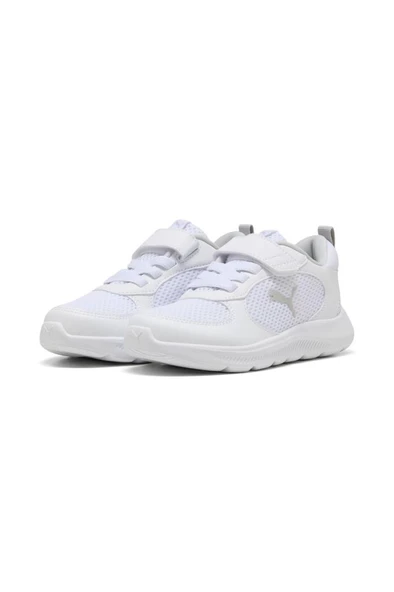 Puma Fun Racer 2 AC+ PS 400580 05 Unisex Çocuk Spor Ayakkabı Beyaz Gri 28-35 - 3