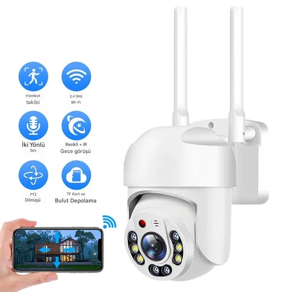 O-Kam One3011 3MP Hareketli Wifi Akıllı Kamera , Yapay Zeka, Gece Görüş, Karşılıklı Konuşma Okam Pro APP - 7