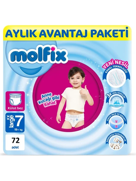 Molfix 7 Numara XX Large 72'li Külot Bez