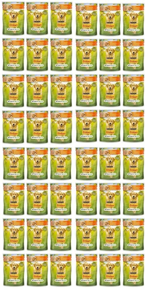 Friskies Tavuklu ve Havuçlu Yetişkin Yaş Köpek Maması. 100 gr * 48 Adet