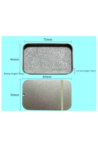 Silver Mürekkepli Baskı Pedi Istampa Ofis Boyu 80*50mm Su Bazlı - Resim 2