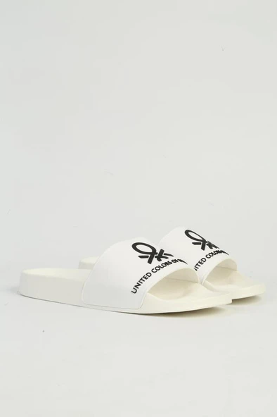 Benetton BN-1434 Anatomik Taban Erkek Terlik Beyaz 40-45 - 5