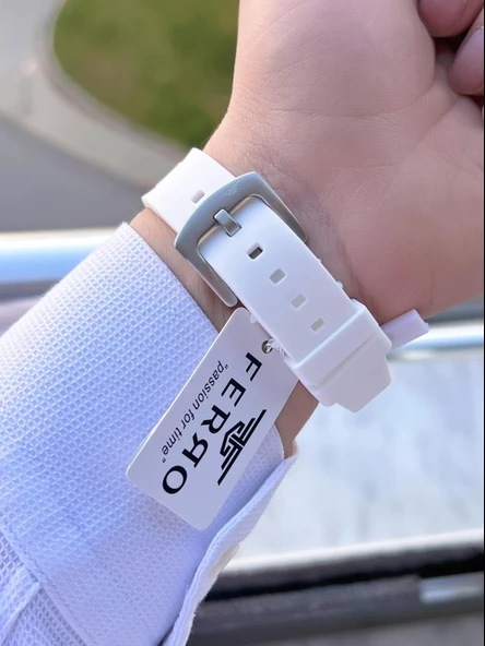 Ferro Silikon Kordon 5 Atm Suya Dayanıklı Fonksiyonları Aktif Spor Gençlere Özel Erkek Saati 1140.M5 - Resim 4