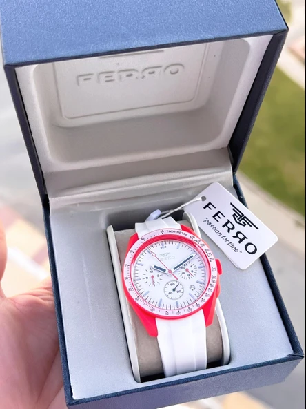 Ferro Silikon Kordon 5 Atm Suya Dayanıklı Fonksiyonları Aktif Spor Gençlere Özel Erkek Saati 1140.M5 - Resim 3