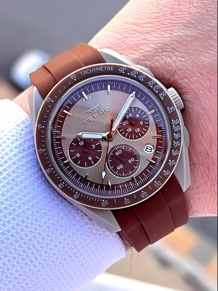 Ferro Silikon Kordon 5 Atm Suya Dayanıklı Fonksiyonları Aktif Spor Gençlere Özel Erkek Saati 1140.M4 ürün görseli