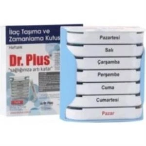 Dr Plus İlaç Taşıma ve Zamanlama Kutusu Haftalık 7X24 - MAVİ-KIRMIZI YEŞİL BEYAZ