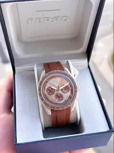 Ferro Silikon Kordon 5 Atm Suya Dayanıklı Fonksiyonları Aktif Spor Gençlere Özel Erkek Saati 1140.M4 - Resim 4