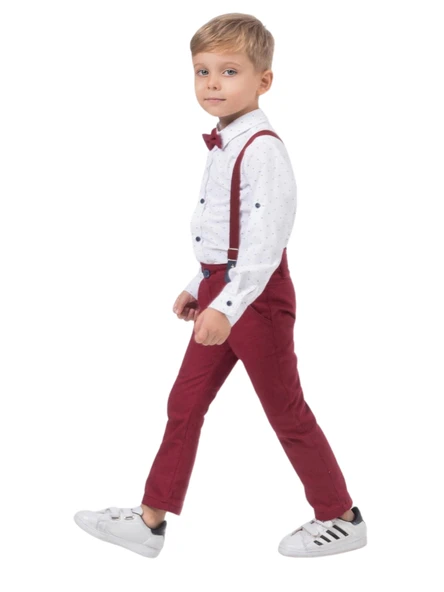 YAPRAK DESENLİ GÖMLEKLİ SALOPET ERKEK TAKIM - 6