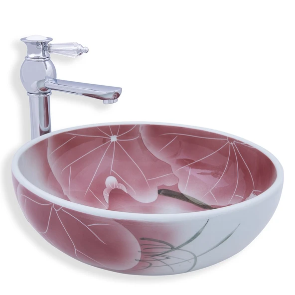 LENA TEZGAH ÜSTÜ ÇANAK LAVABO E-6008 DESENLİ