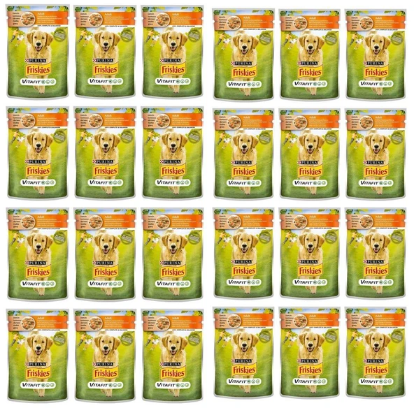Friskies Tavuklu ve Havuçlu Yetişkin Yaş Köprk Maması. 100 gr * 24 Adet