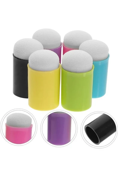 Parmak Fırçası Sünger Boyama Başlığı Stensil Şablon Kolay Boyama - 11