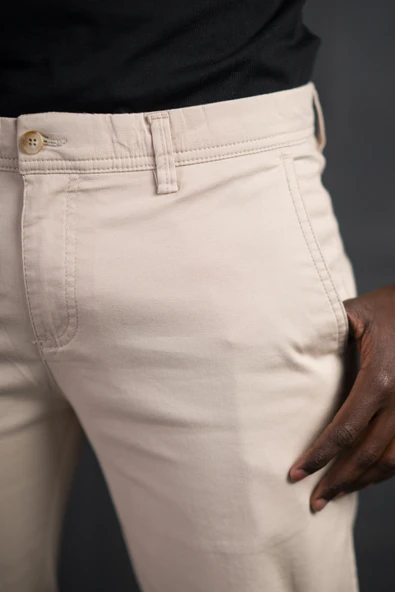 Slimfit Küçük Armürlü Yazlık Pamuklu Gabardin  Pantolon - 3