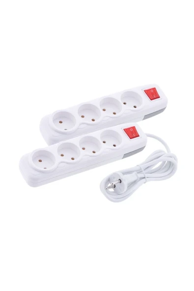 F507D 4'lü Anahtarlı Grup Priz – 7 Metre Uzatma Kablosu, Topraklı, Lara Serisi Elektrik Prizi ürün görseli