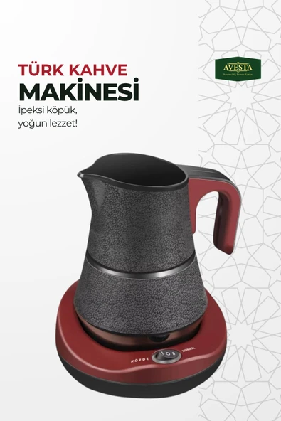 Jasper Avesta Premium Elektrikli Közde Kahve Makinası Kırmızı