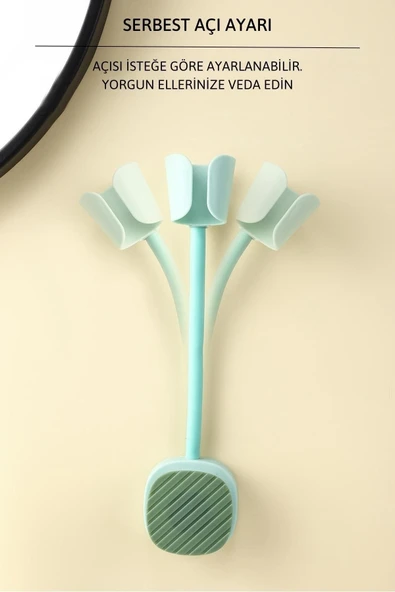 Saç Kurutma Makinesi Askısı Spral Ayarlanabilir Yapışkanlı Fön Makinesi Tutucusu Kablo Sarmalı - 3