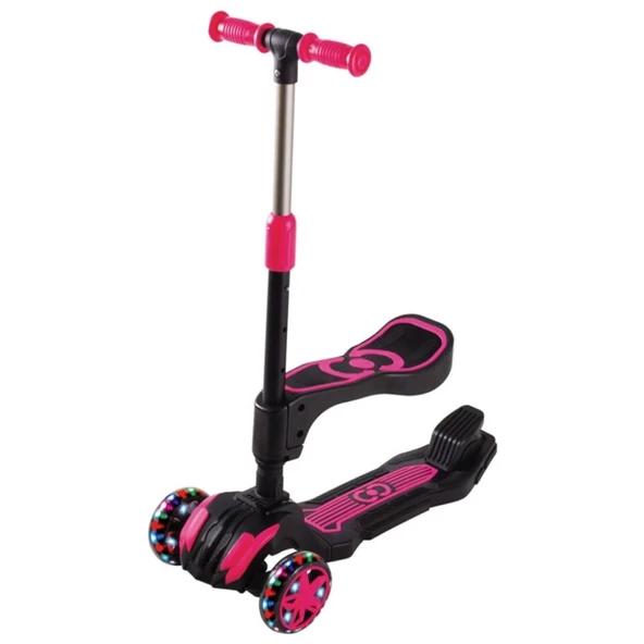 Nessiworld Cool Wheels Combo Oturaklı Scooter Pembe