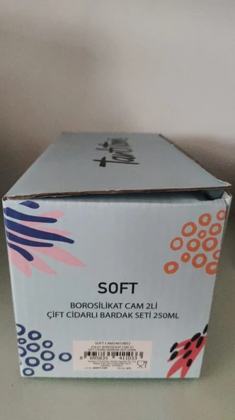 Borosilikat Cam 2Lİ Çift Cidarlı Bardak Seti 250ML SOFT CAM24010BS2 - 3