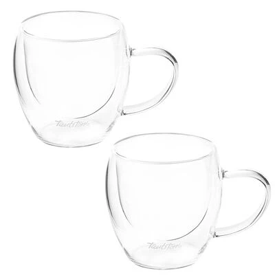 Tantitoni Borosilikat Cam 2Lİ Çift Cidarlı Kulplu Bardak Seti 250ML - 4