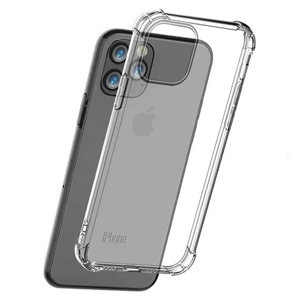 iPhone 11 Pro Max Anti Shock Darbe Emici Şeffaf Silikon Kılıf - 7