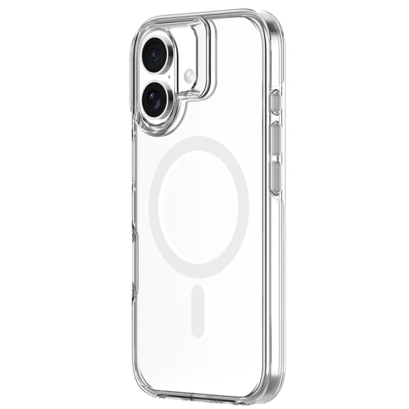 iPhone 16 Neo Hybrid Magsafe Şarj Özellikli Şeffaf Manyetik Silikon Kılıf