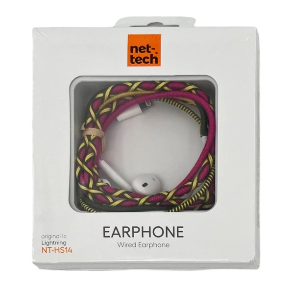 Nettech NT-HS14 Orıgınal IC Lightning Girişli Kulak İçi Kulaklık (Sarı) - 5
