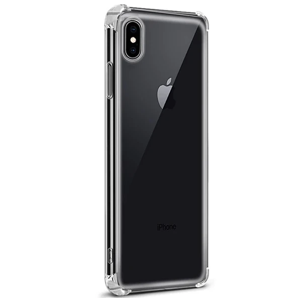 iPhone Xs Max Anti Shock Darbe Emici Şeffaf Silikon Kılıf - 4