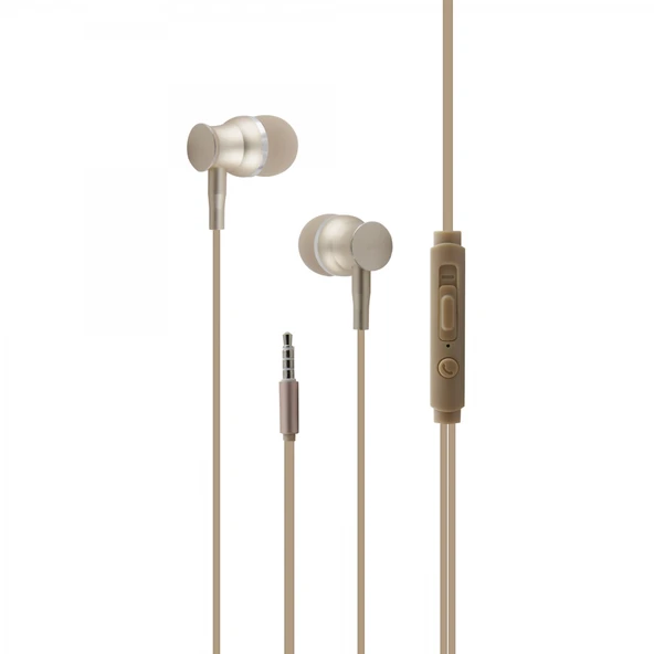 Nettech NT-39 3.5 Jack Girişli Kulak İçi Kulaklık (Gold)