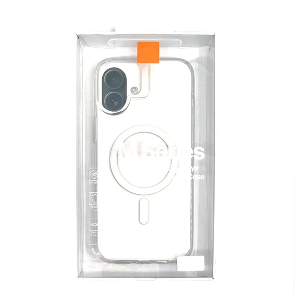 iPhone 16 Plus Neo Hybrid Magsafe Şarj Özellikli Şeffaf Manyetik Silikon Kılıf - 4