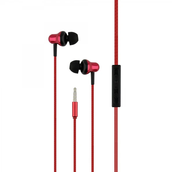 Helt HT-117 3.5 Jack Girişli Kulak İçi Kulaklık (Kırmızı)