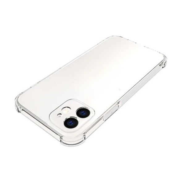 iPhone 12 Mini Anti Shock Darbe Emici Kamera Korumalı Şeffaf Silikon Kılıf - 4