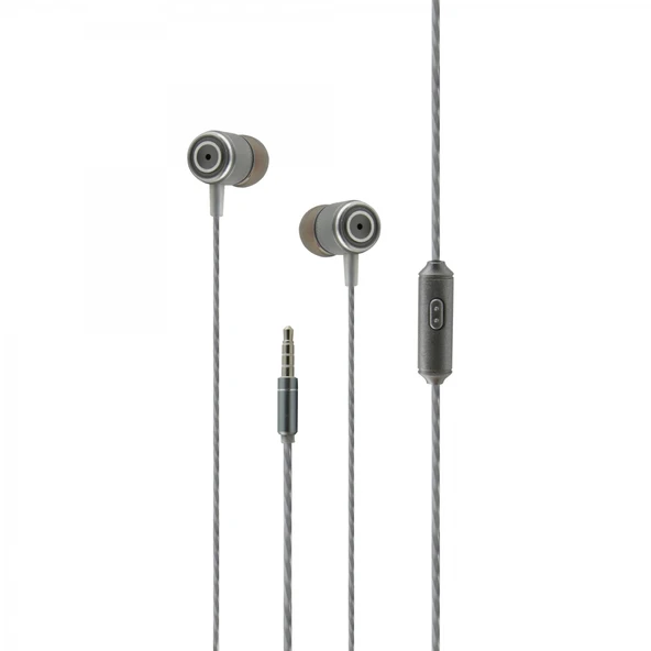 Nettech NT-37 3.5 Jack Girişli Kulak İçi Kulaklık (Gri)