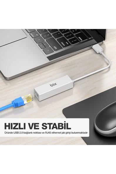 Adp-10 Usb 2.0 To Rj45 100mbps Ethernet Dönüştürücü Adaptör - 5