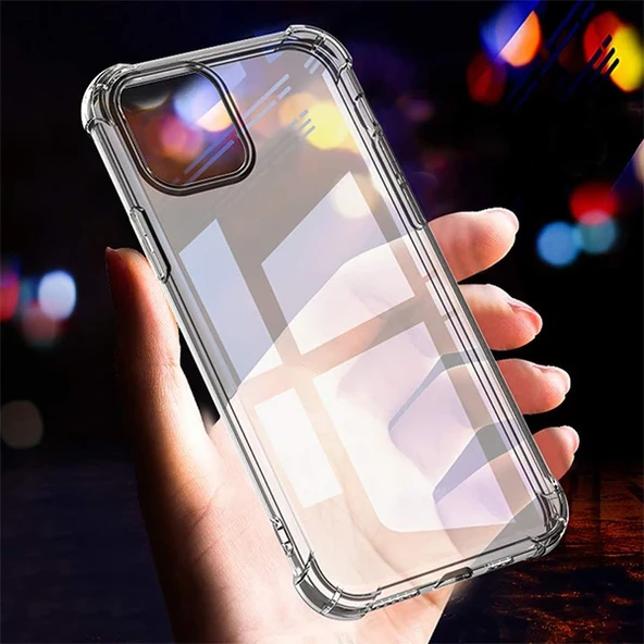 iPhone 11 Pro Max Anti Shock Darbe Emici Şeffaf Silikon Kılıf - 3