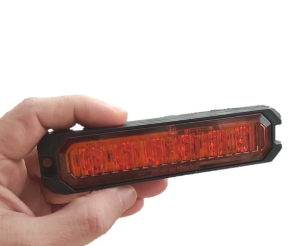 2 Adet 6 Ledli Turuncu-Turuncu Çakar Lamba 12-24 Volt - Resim 2