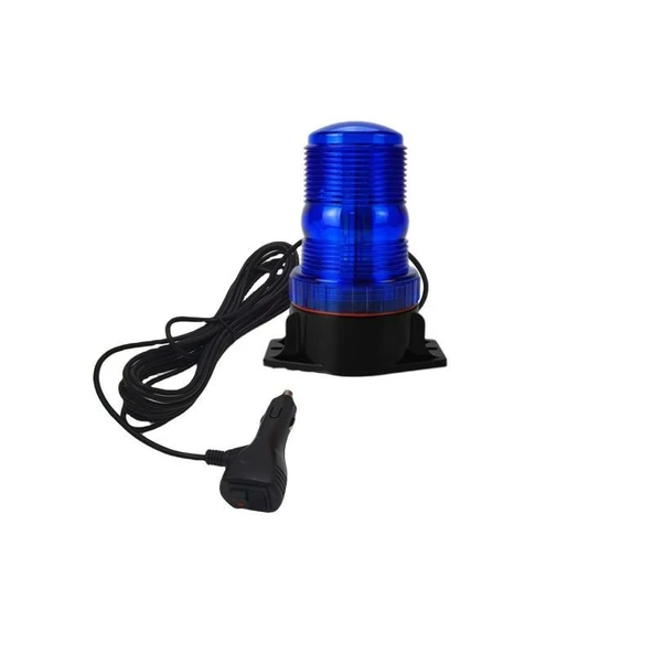 7 fonksiyonlu Uyumlu tepe lambası çakarlı mıknatıslı dikey model 12-30v mavi / LAIK537-3 Parça