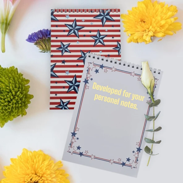 BLOKNOT YILDIZ DESENLİ A5 DEFTER