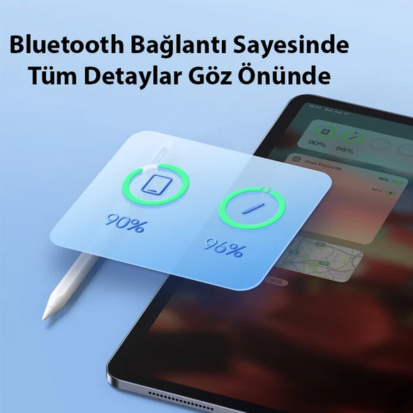 Dux Ducis SP-03 Kablosuz Şarjlı Stylus Pen iPad Tablet Dokunmatik Kalem (Beyaz) - 4