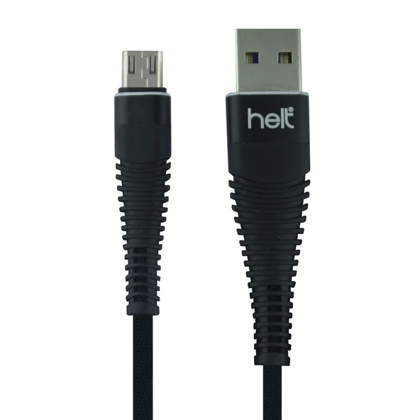Helt HT-79 İp Örgü 100 Cm Micro Şarj ve Data Kablosu (Siyah)