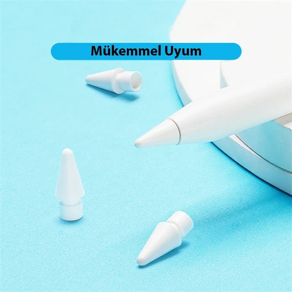 Dux Ducis Apple Pencil İçin Yedek Uç 2 Adet (Beyaz) - 4